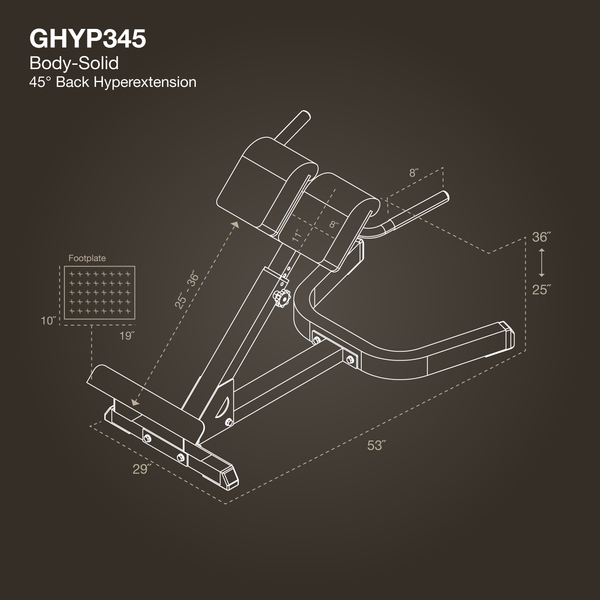 Body Solid - 45° Back Hyperextension (GHYP345B)