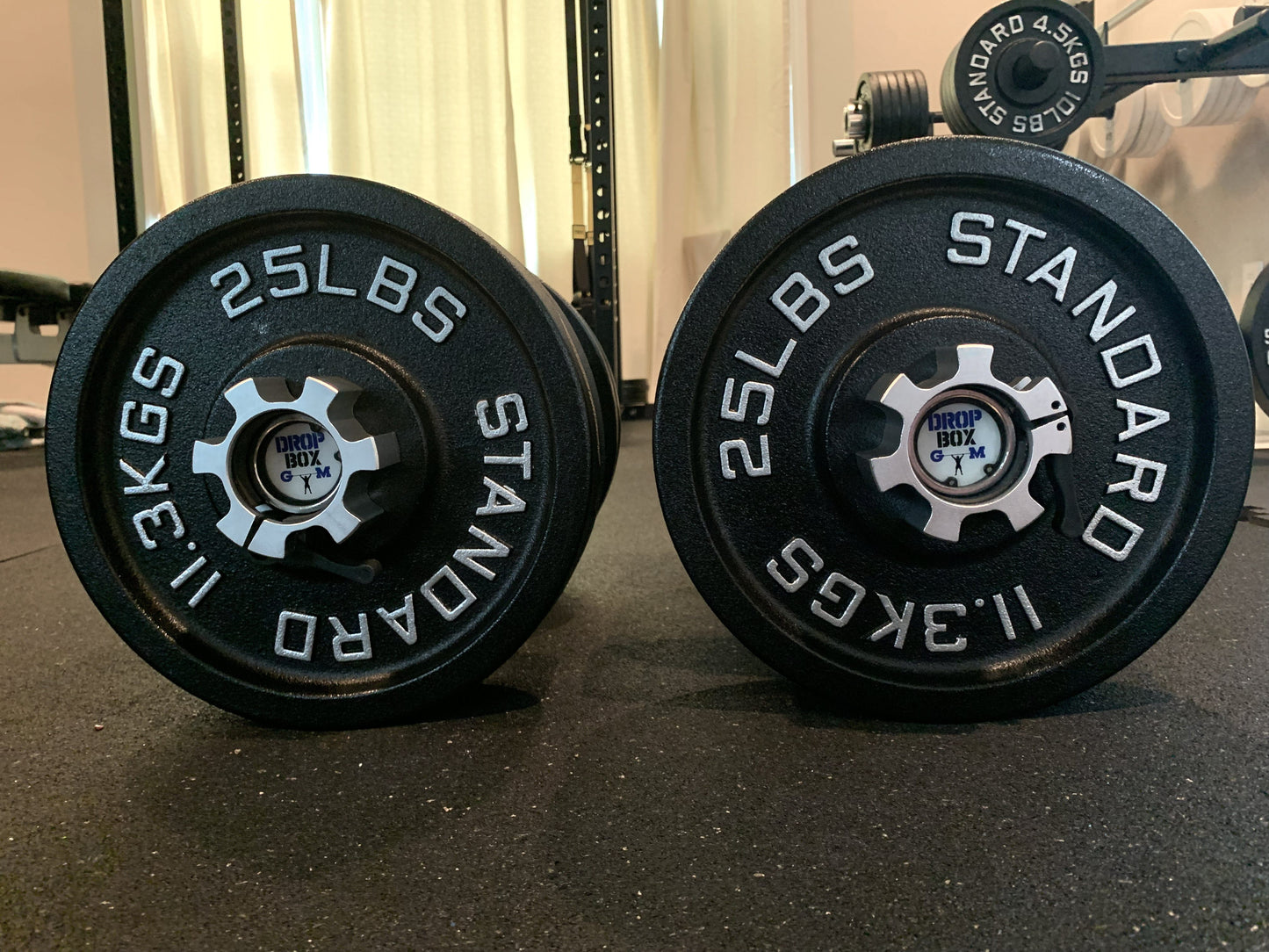 PAIR 8-65 Lb Loadable Dumbbell 14.5" With Weights