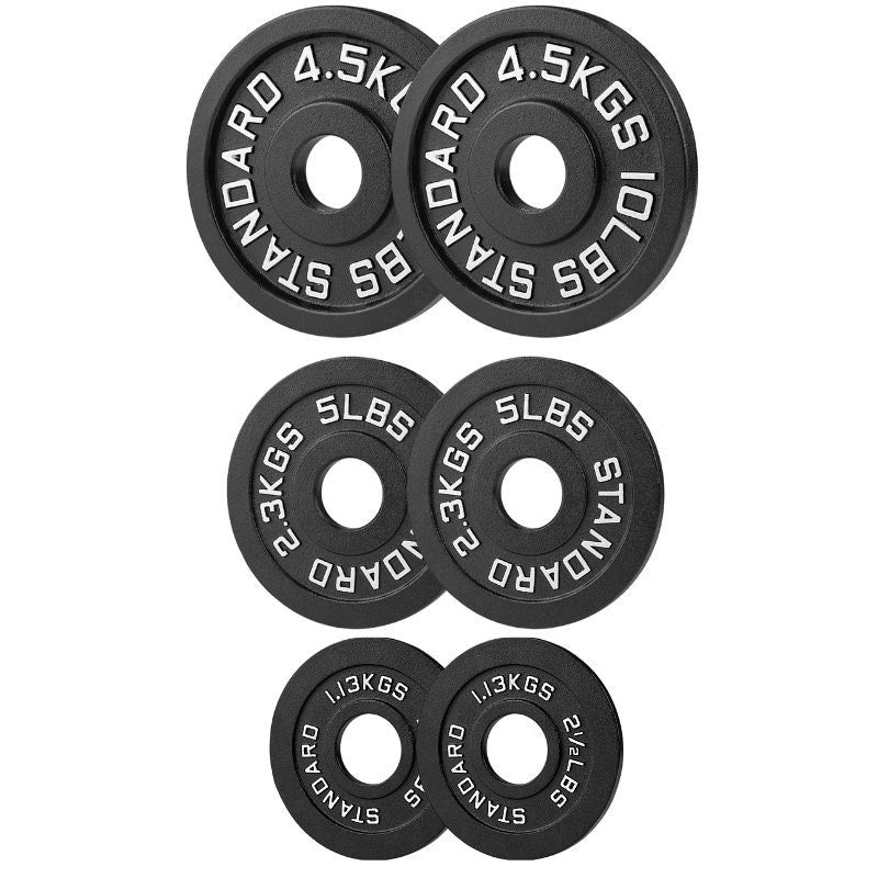 2-PAIRS (10Lb, 5LB, 2.5LB) Iron Plates