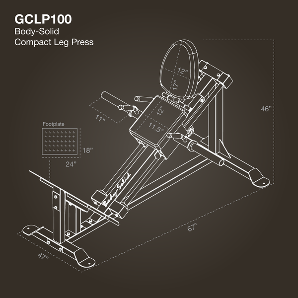 Body Solid - Compact Leg Press (GCLP100)