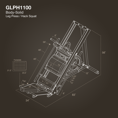 Hack Squat/Leg Press - Body Solid (GLPH1100)