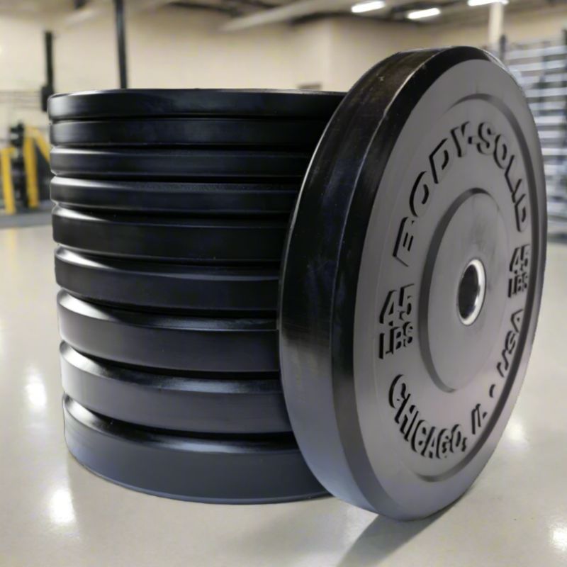 Olympic Bumper Plate Pair, Black - Body-Solid