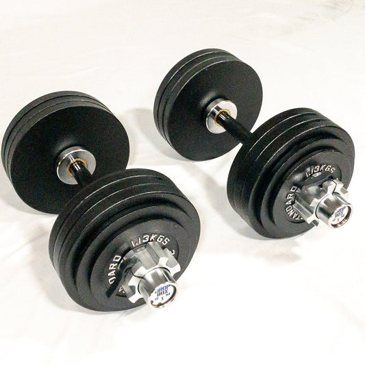 Pair 15-110 Lb Loadable Dumbbell 20.5" With Weights