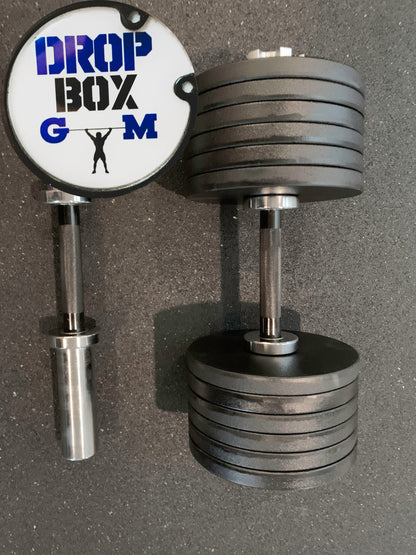 Pair 15-110 Lb Loadable Dumbbell 20.5" With Weights
